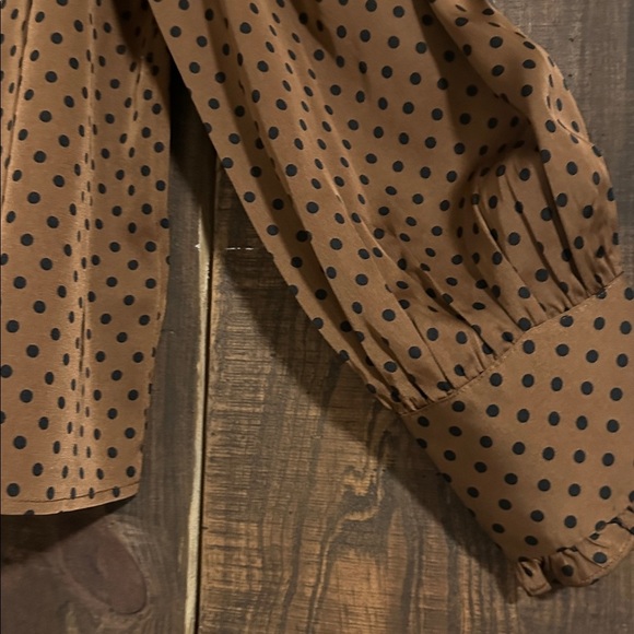 Maison Jules Brown Polka Dot Blouse - Picture 3 of 4
